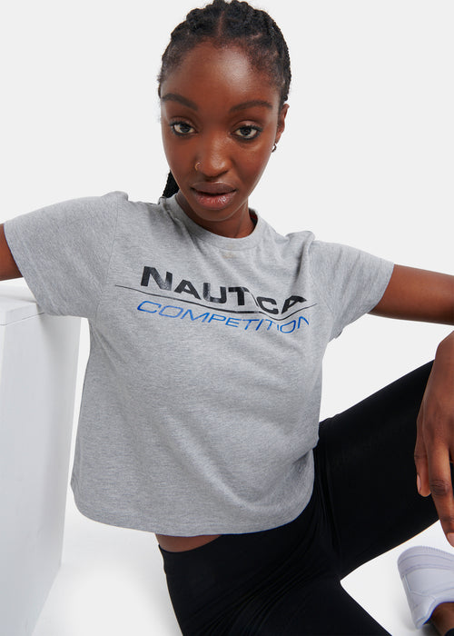 Madison Crop T-Shirt - Grey