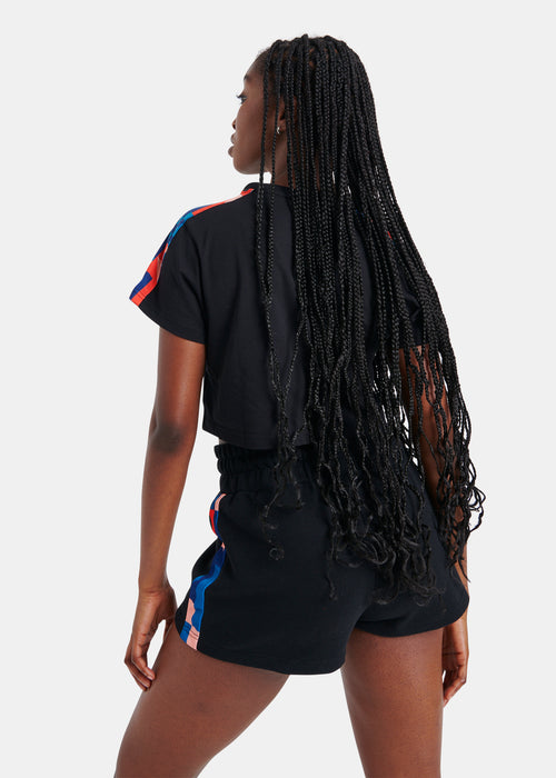 ANTLIA Crop T-Shirt - Black