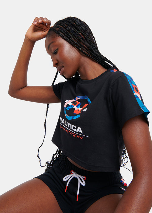 ANTLIA Crop T-Shirt - Black