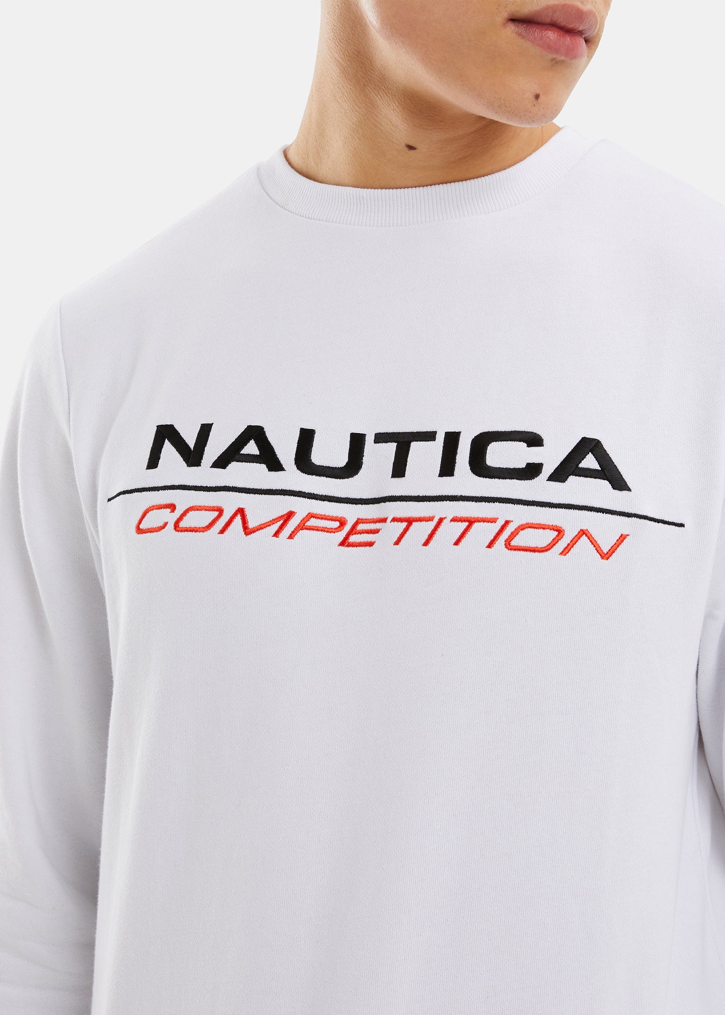 White nautica sweatshirt top