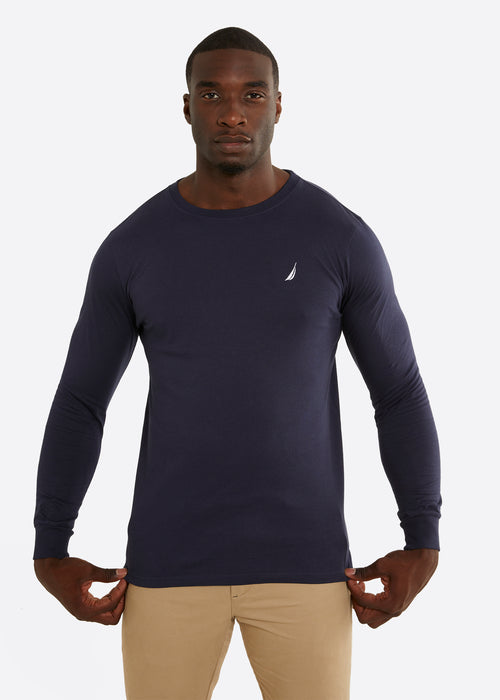 Nautica Ronan LS T-Shirt - Dark Navy - Front