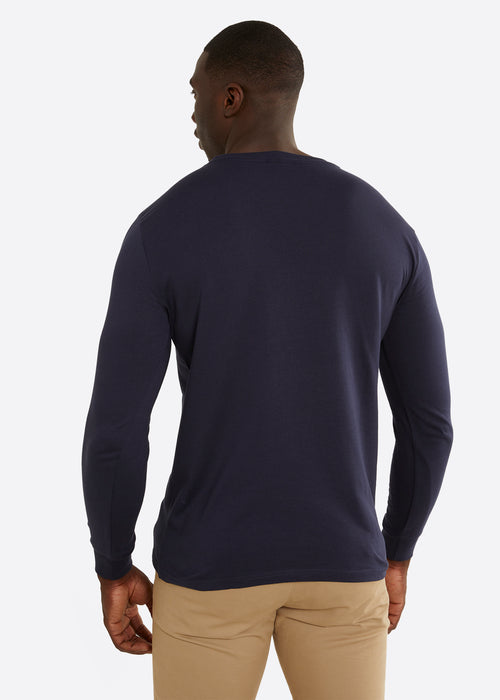 Nautica Ronan LS T-Shirt - Dark Navy - Back