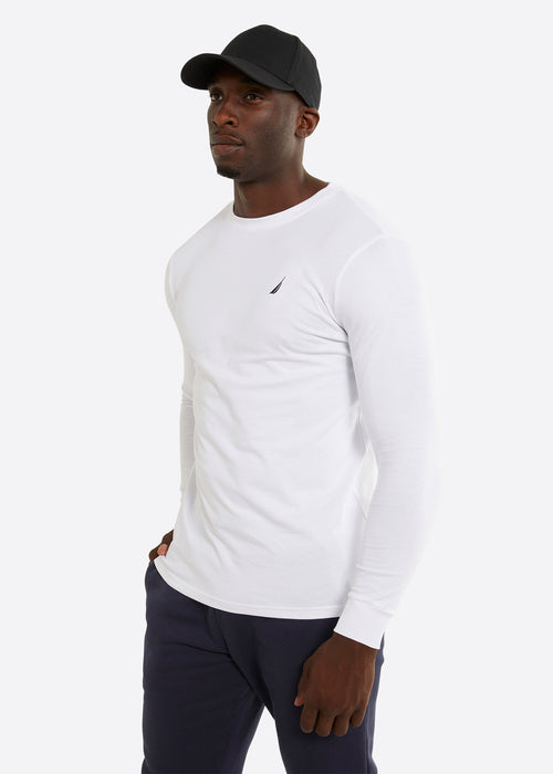 Nautica Ronan LS T-Shirt - White - Front