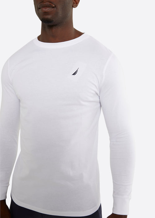 Nautica Ronan LS T-Shirt - White - Detail