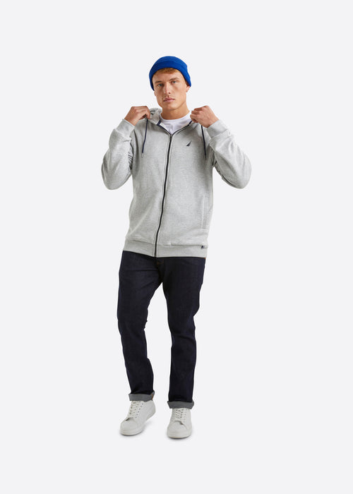 Nautica Helder FZ Hoody - Grey Marl - Full Body