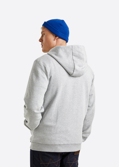 Nautica Helder FZ Hoody - Grey Marl - Back