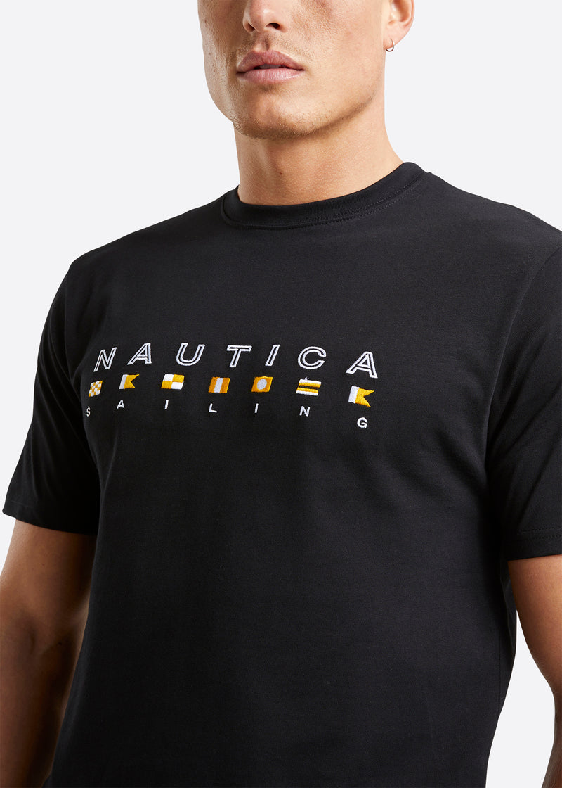 Nautica Noah T-Shirt - Black - Detail