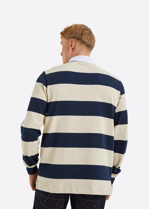 Nautica Kern Rugby Shirt - Oatmeal - Back