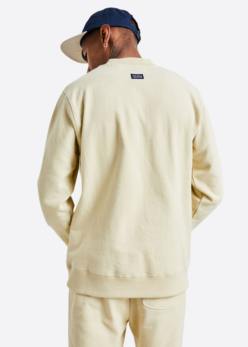 BEASTIN x NAUTICA Timeless Mock Neck Crewneck - Cream