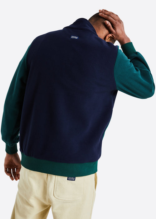 BEASTIN x NAUTICA Smooth Sailing Half Zip Fleece - Navy/Green