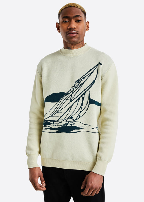 BEASTIN x NAUTICA Timeless Knit Crewneck - Cream