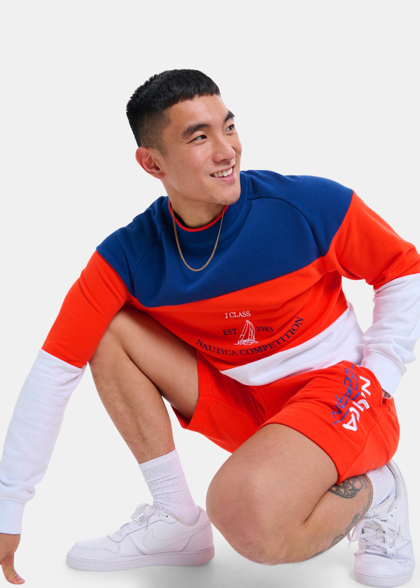 Lumber Sweater - Red/Navy
