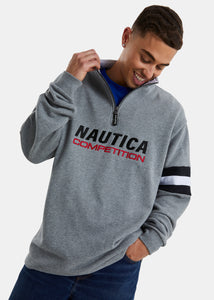 Clay 1/4 Zip Top - Dark Grey Marl