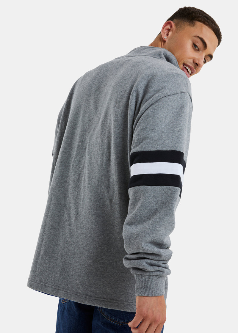 Clay 1/4 Zip Top - Dark Grey Marl