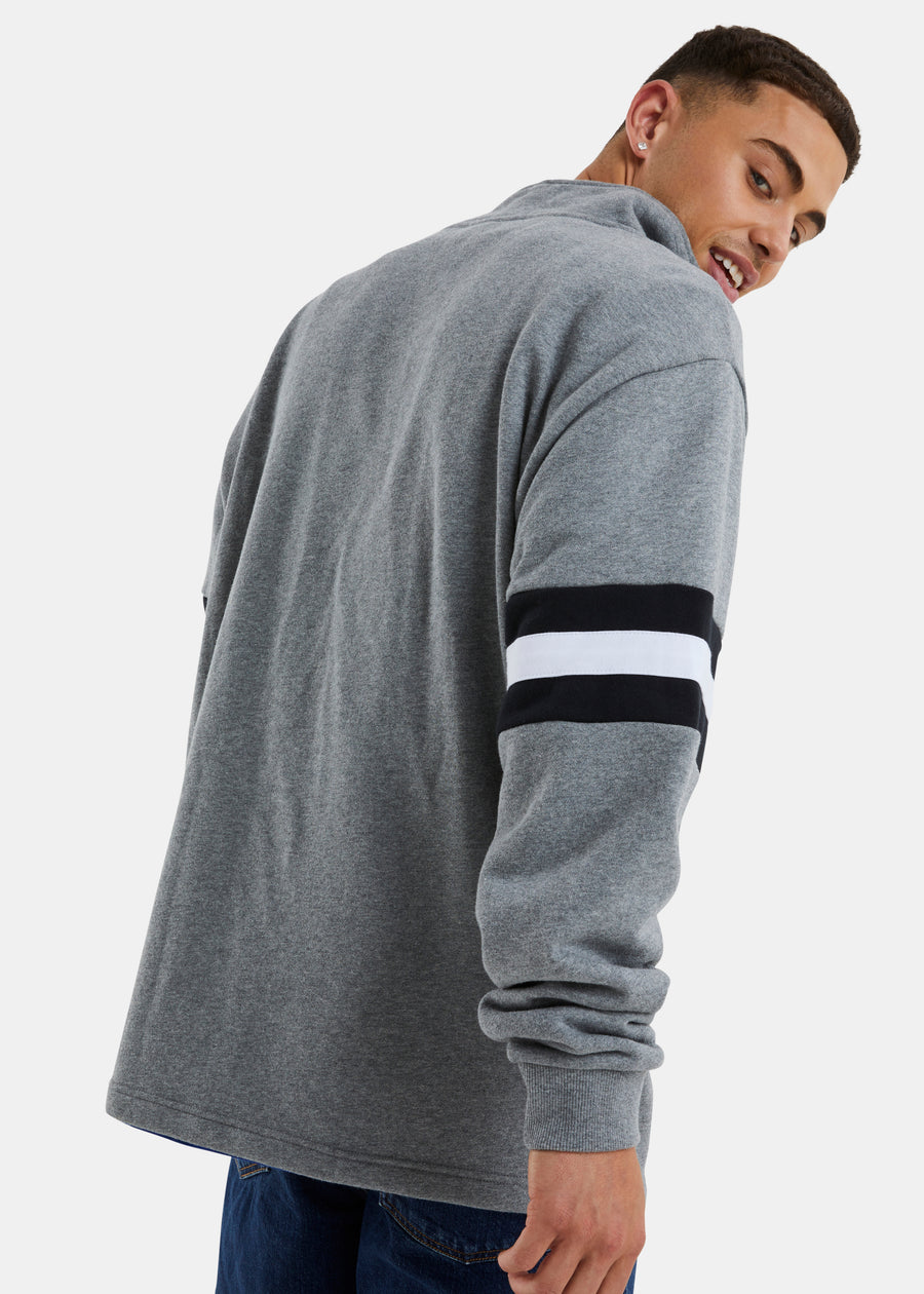 Clay 1/4 Zip Top - Dark Grey Marl