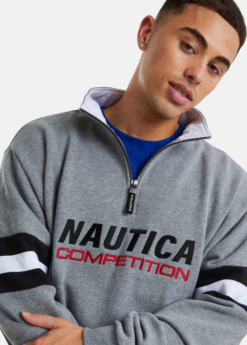 Clay 1/4 Zip Top - Dark Grey Marl