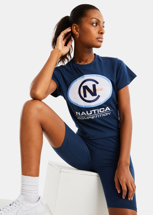 Isabelle Crop T-Shirt - Night Blue