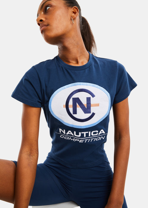 Isabelle Crop T-Shirt - Night Blue