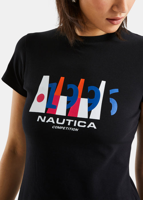 Nautica Competition Sierra T-Shirt - Black - Detail