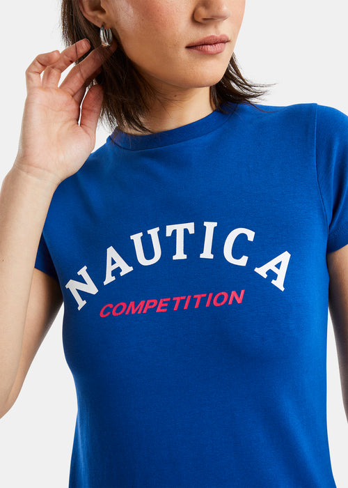 Nautica Competition Parker T-Shirt - Royal Blue - Detail