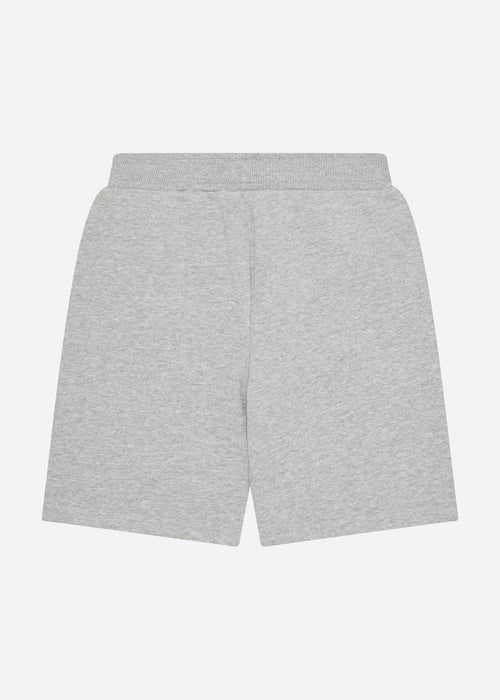 Ranche T-Shirt/Fleece Short Set - White/Grey Marl