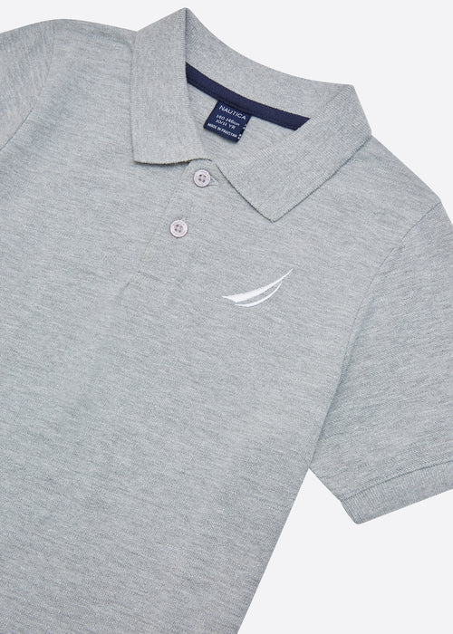 Anchor Polo Shirt - Grey Marl