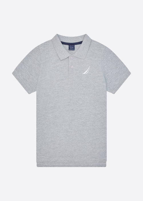 Anchor Polo Shirt - Grey Marl