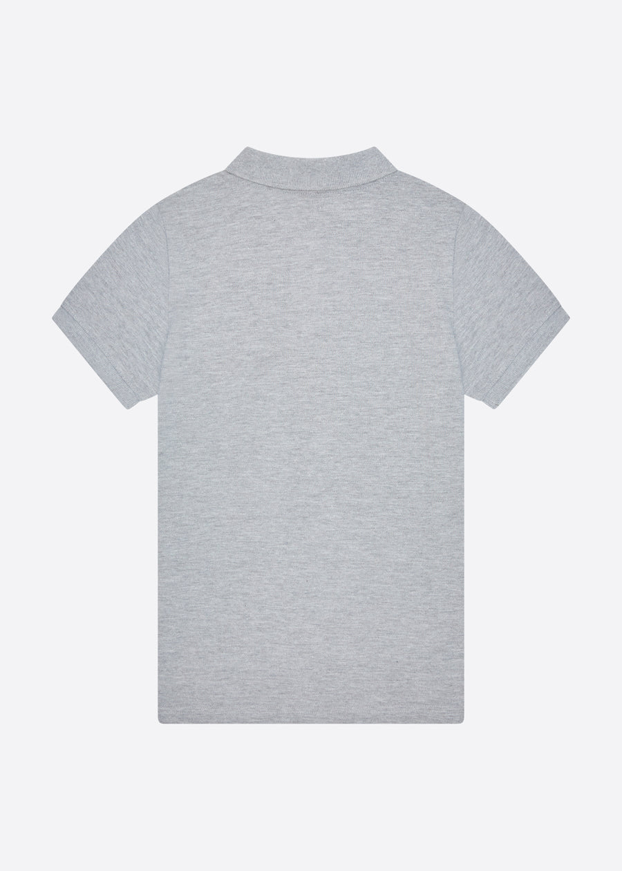 Anchor Polo Shirt - Grey Marl
