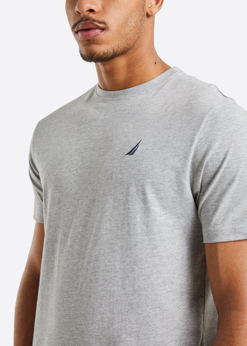 Nautica Bowen T-Shirt - Grey Marl - Detail