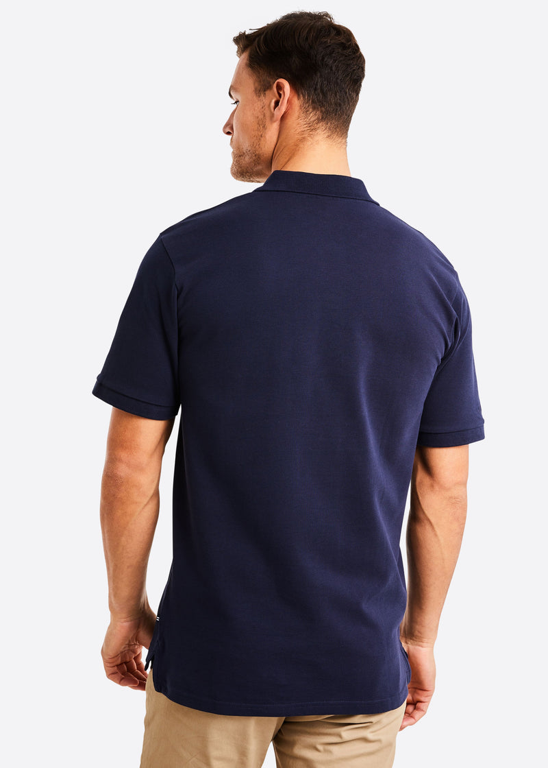 Nautica Calder Polo Shirt - Dark Navy - Back