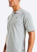 Load image into Gallery viewer, Nautica Calder Polo Shirt - Grey Marl - Detail