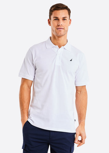 Nautica Calder Polo Shirt - White - Front