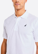 Load image into Gallery viewer, Nautica Calder Polo Shirt - White - Detail