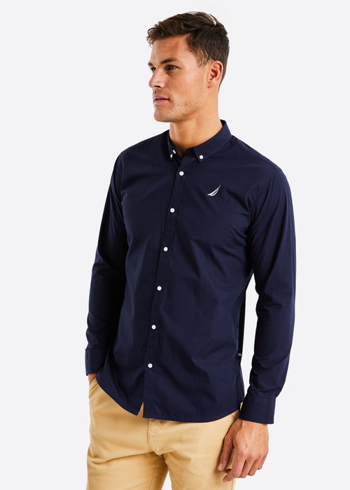 Crew Long Sleeve Shirt - Dark Navy