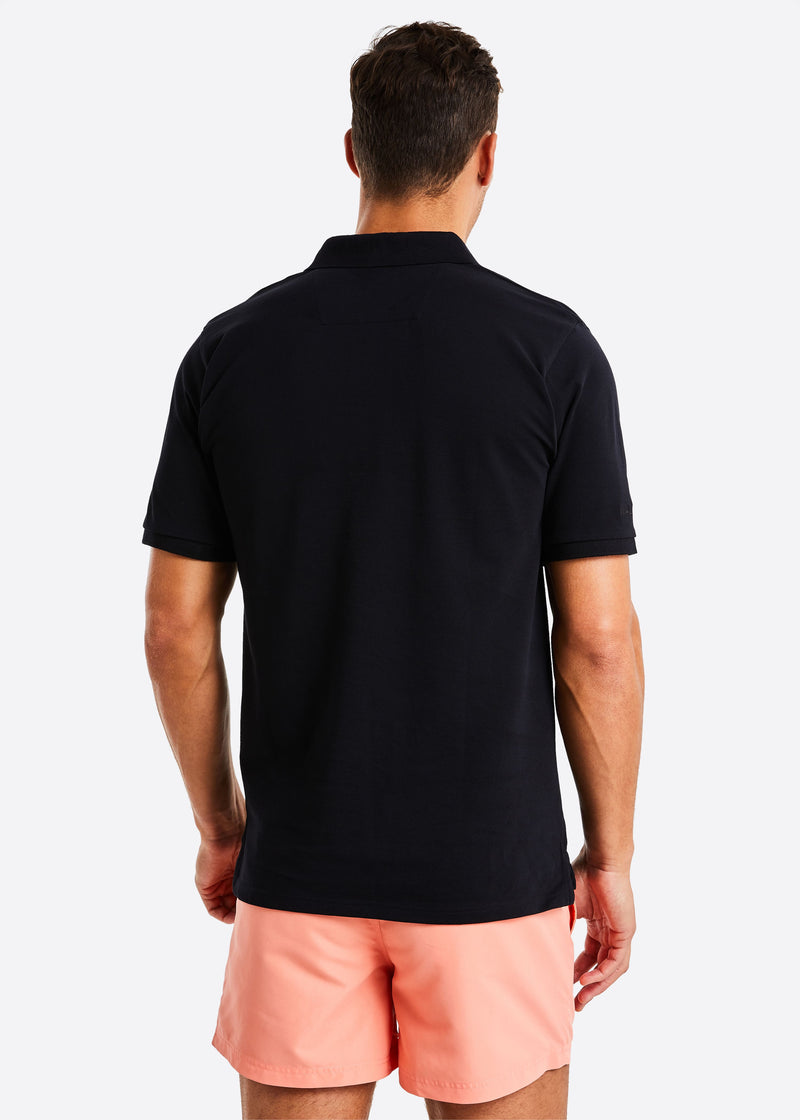 Nautica Brent Polo Shirt - Black - Back