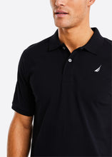 Load image into Gallery viewer, Nautica Brent Polo Shirt - Black - Detail