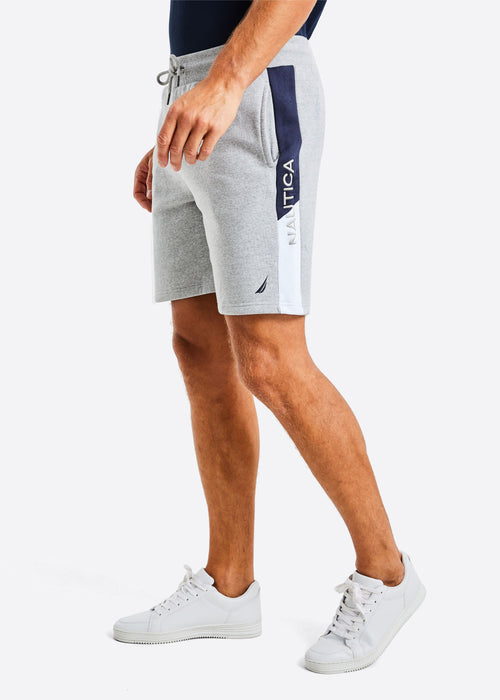 Dax 7.5" Fleece Short - Grey Marl