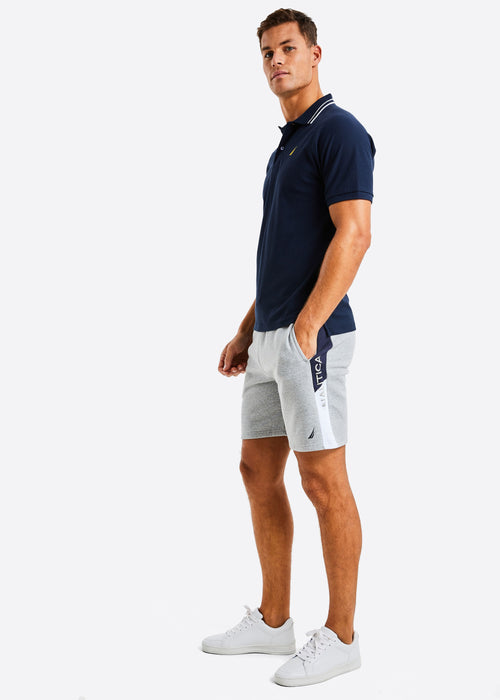 Dax 7.5" Fleece Short - Grey Marl
