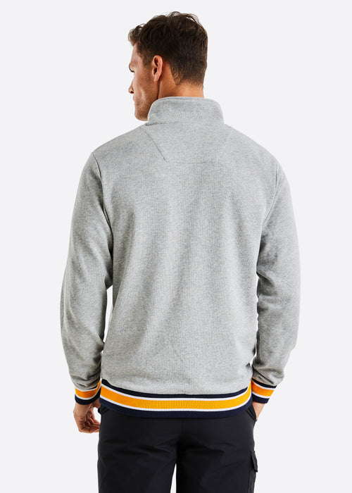 Malabo ¼ Zip Top - Grey Marl