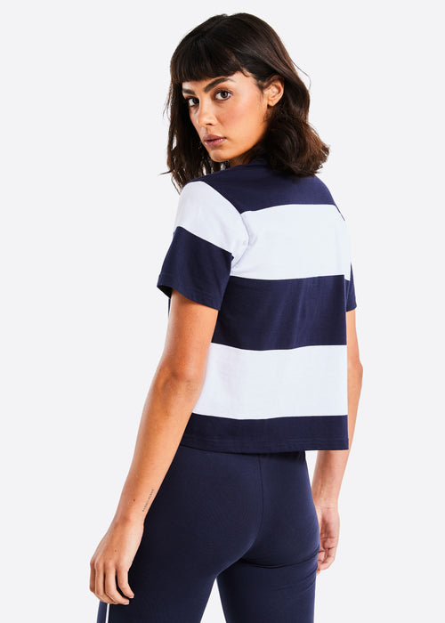 Munroe Crop T-Shirt - Dark Navy