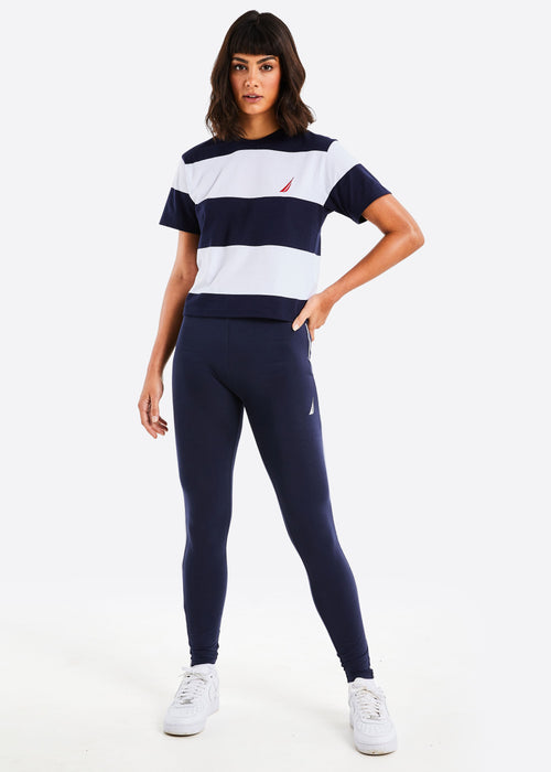 Munroe Crop T-Shirt - Dark Navy