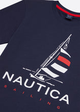 Load image into Gallery viewer, Nautica Ajay T-Shirt - Dark Navy - Detail