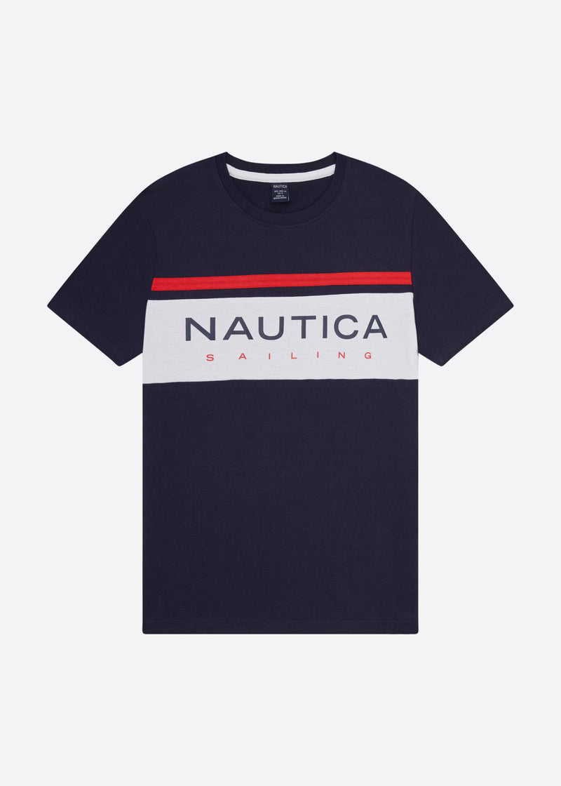 Nautica Mathus T-Shirt - Dark Navy - Front