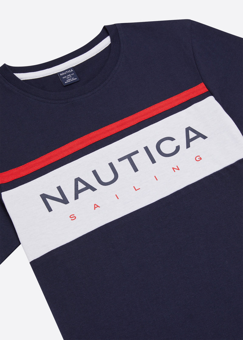 Nautica Mathus T-Shirt - Dark Navy - Detail