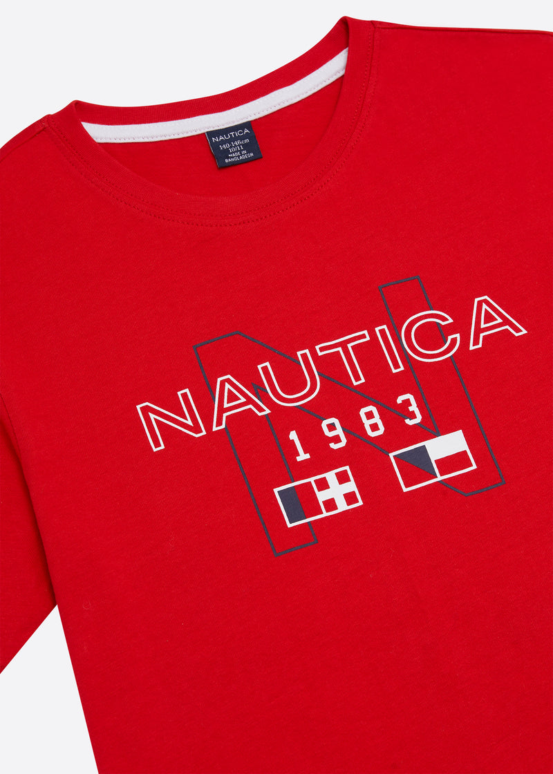 Nautica Kairo T-Shirt - True Red - Detail