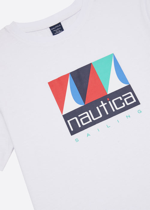 Nautica Brock T-Shirt - White - Detail