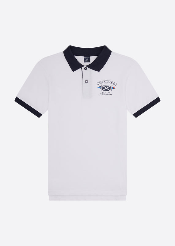Nautica Toby Polo Shirt - White - Front