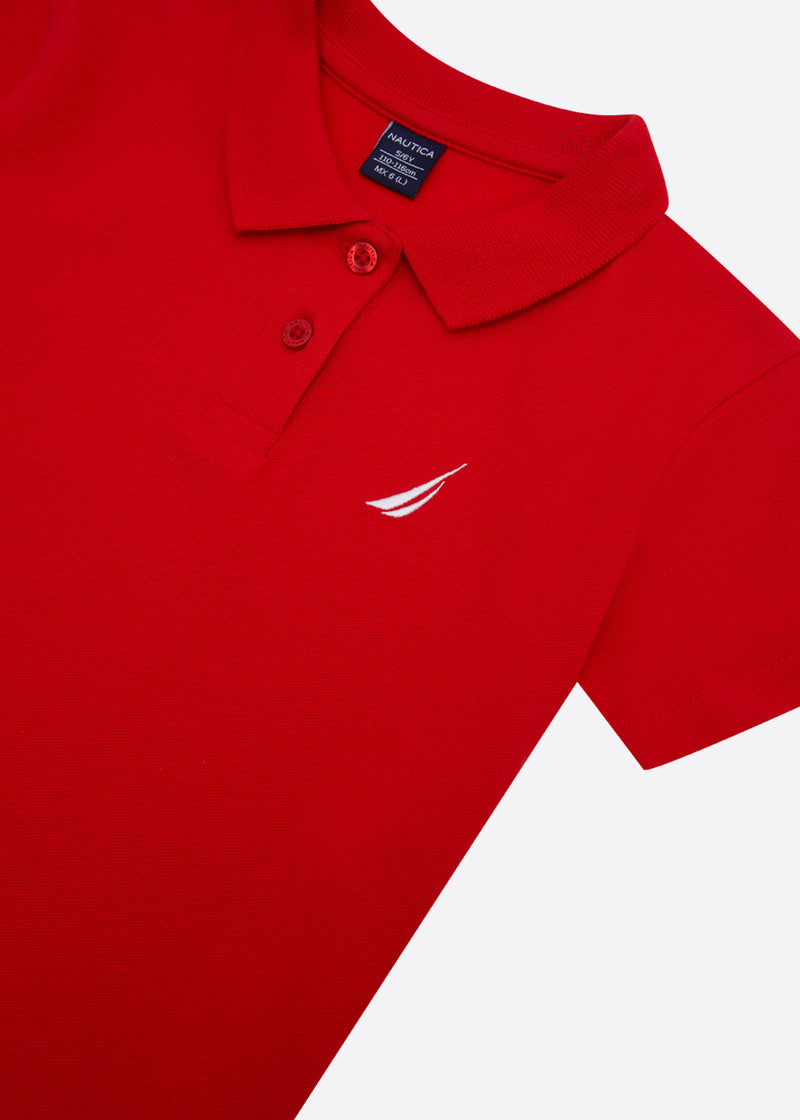 Millie Polo Shirt (Junior) - True Red
