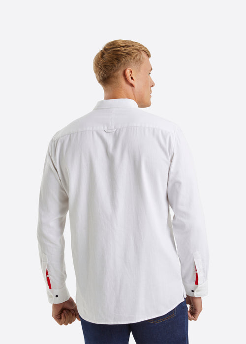Nautica Tidwell LS Shirt - White - Back