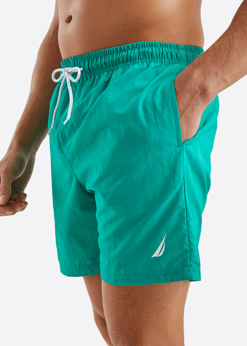 Nautica Xander 6" Swim Short - Green - Front